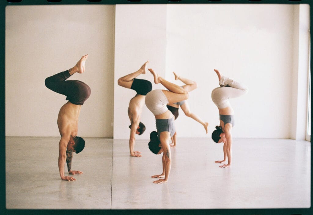 Barcelona tuck handstands